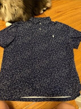 Polo by Ralph Lauren Navy Floral-Print Polo Shirt